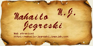 Mahailo Jegreški vizit kartica